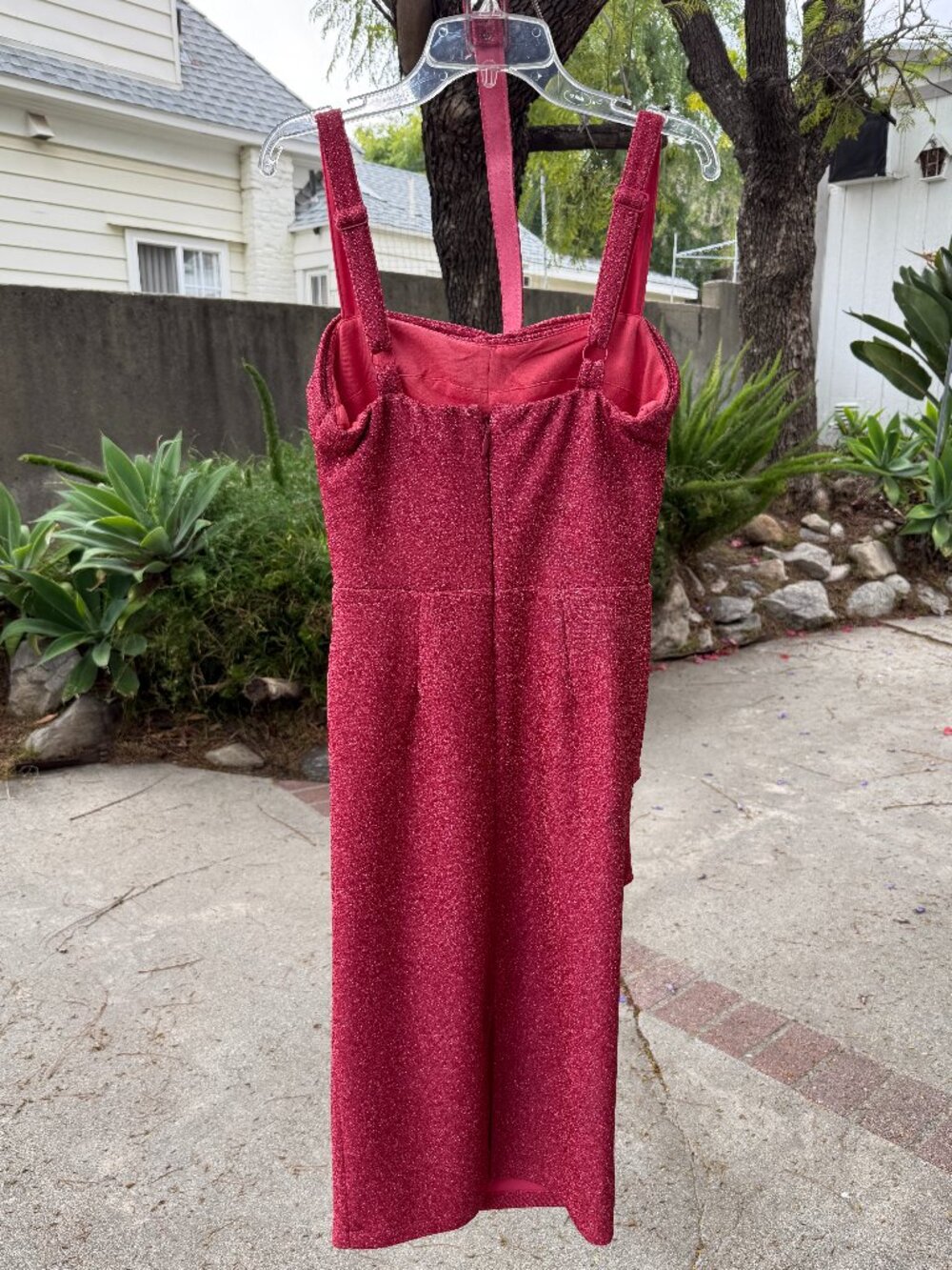 Vixen by Micheline Pitt Jawbreaker Wiggle Dress Pink Lurex w/ Belt Small (READ) - Picture 3 of 13